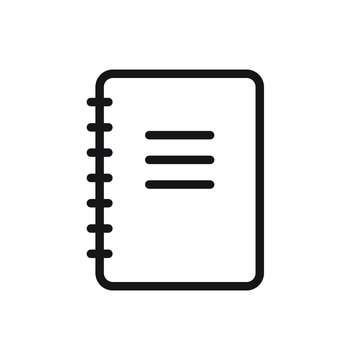 Outline notepad icon, note book icon illustration vector symbol