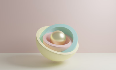 3d Render, abstract background, primitive geometric shapes, pastel color palette, simple layout, minimal design elements