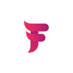 Colorful Creative Letter F Logo Design Vector Template. Colorful ALphabet F Logo. Letter F Typeface.