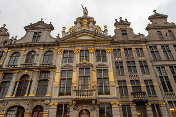 Fototapeta na wymiar Grand Place in Brussels, Belgium on January 1, 2019. 