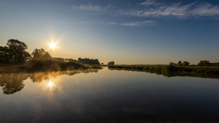 Rzeka Narew, Wieś nad Narwią, Krajobraz wiejski Podlasia © podlaski49