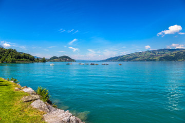 Fototapeta premium Thunersee lake in Switzerland