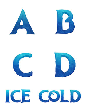 Ice Cold Alphabet - 3D Illustration