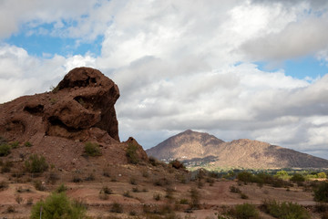 Cloudy Sky with Sunlight on Mountains