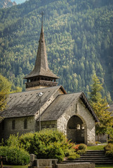 Fototapeta na wymiar church in village