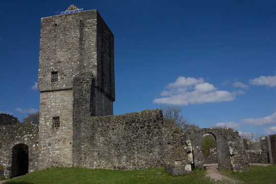 A scottish Castle ruins on a sunny summers day in Scotland