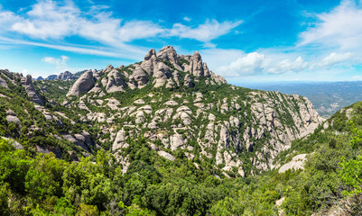 Fototapeta na wymiar Montserrat mountains in Spain