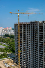 Fototapeta na wymiar construction of an apartment house