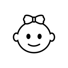 baby head icon vector design template