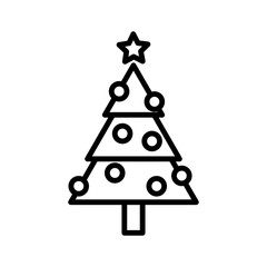 christmas tree icon vector design template