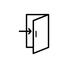 open door icon vector design template