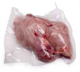 rabbit, nutria in vacuum packing