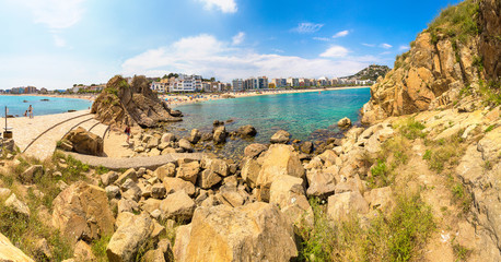 Beach in Blanes in Costa Brava