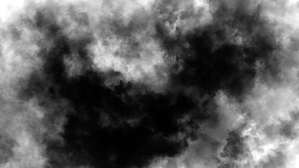 Black smoke . Mistery fog on isolated white background. Texture overlays. Design element.