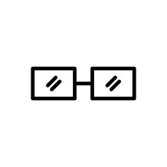classic glasses outline icon. vector illustration. Isolated on white background.