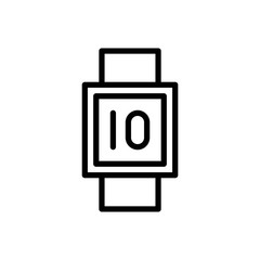 smartwatch outline icon. vector illustration. Isolated on white background.