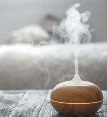 Humidifier on the table in the living room.