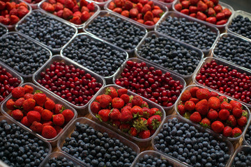 Ukraine, sale of berries in the store