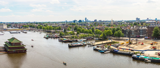 Panoramic view of Amsterdam