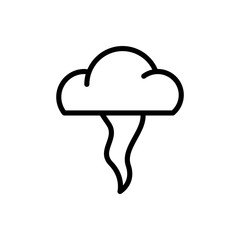 tornado outline icon. vector illustration. Isolated on white background.