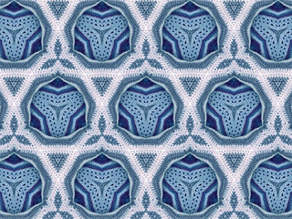 crochet kaleidoscope blue camera lens effect