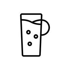 glass cup outline icon. vector illustration. Isolated on white background.
