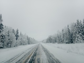 Fototapeta premium snowy road
