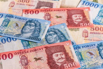 Hungarian forint. HUF banknotes