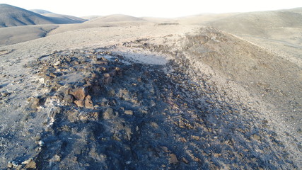 Afternoon between mountains and ravines with whimsical forms