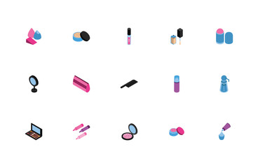 bundle of make up set icons