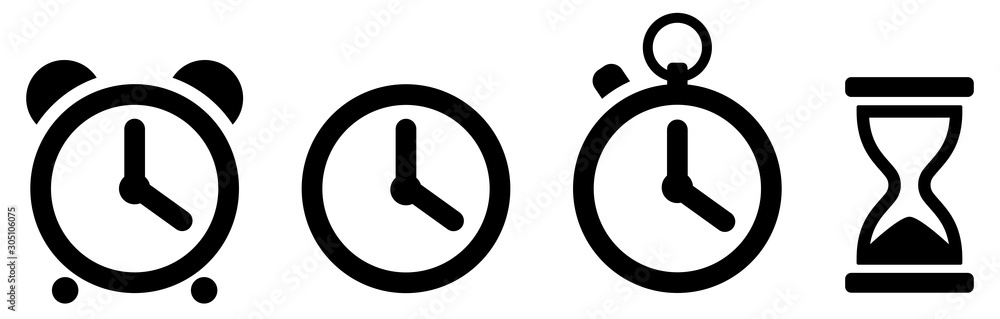 Poster time icons set. clock icon. vector