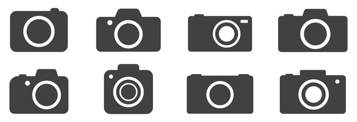 Camera icons set. Photo camera icon. Vector