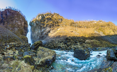 Beautiful waterfall in Norway
