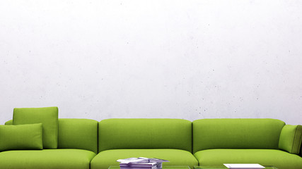 large luxury modern minimal bright interiors room mockup illustration 3D rendering