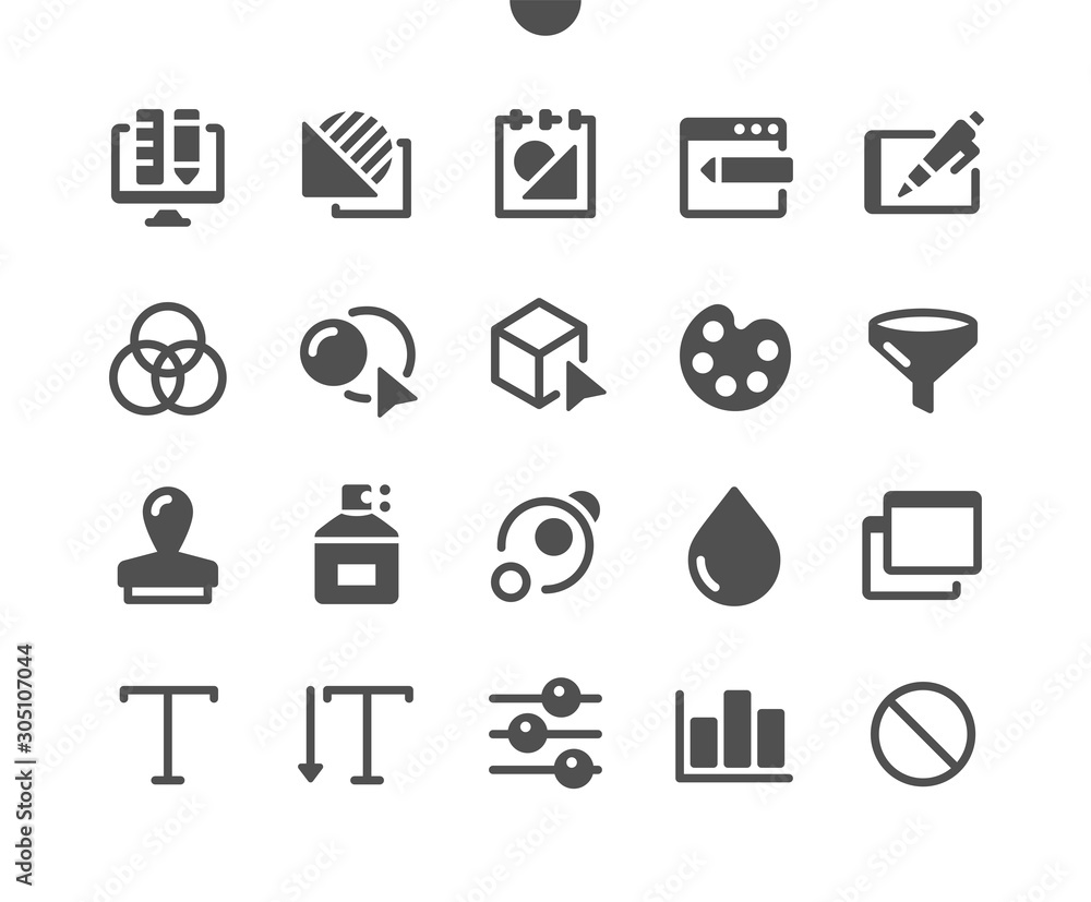 Poster Design v3 UI Pixel Perfect Well-crafted Vector Solid Icons 48x48 Ready for 24x24 Grid for Web Graphics and Apps. Simple Minimal Pictogram