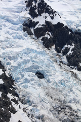 Gletscher und Schnee im Mount Cook Nationalpark in Neuseeland