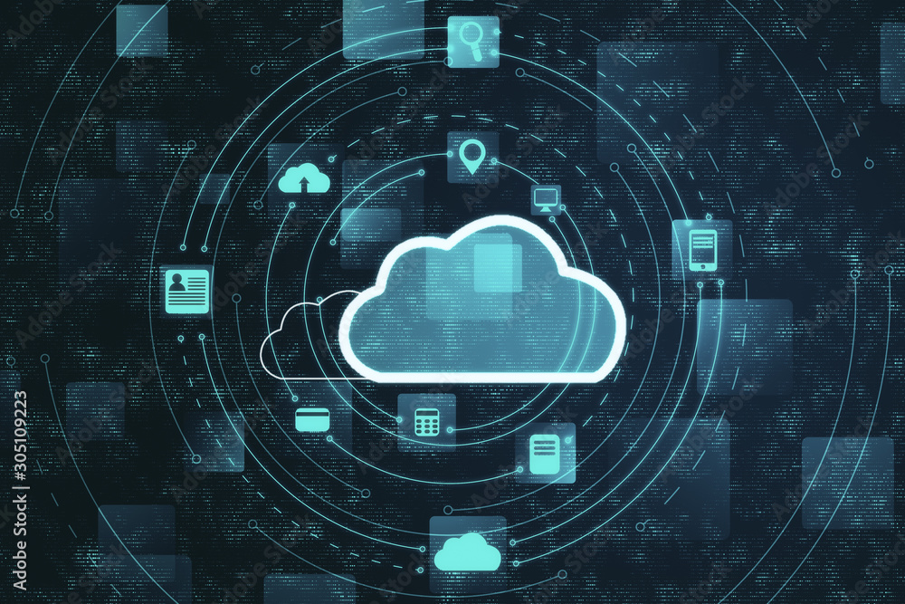 Poster cloud computing diagram