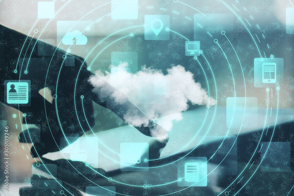 Poster Computing and network concept.
