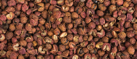 sichuan pepper background. Natural seasoning texture. spices and food ingredients.