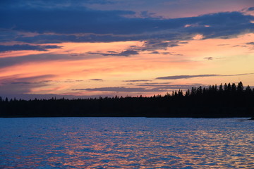 Sunset at Spruces in Riding Mountain National Park