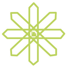 Elegant Green Islamic Logo with Mosque