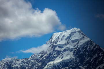 Fototapeta premium Gletscher und Schnee im Mount Cook Nationalpark in Neuseeland
