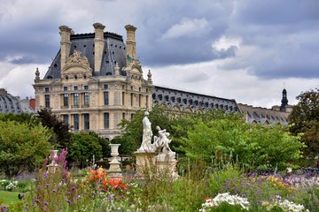 Louvre gardens in Paris - France