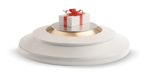 Christmas present 3d-illustration isolated on white