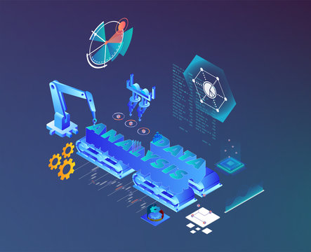 Automated Data Analysis concept vector illustration