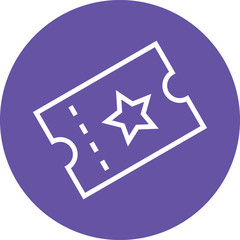 Entrance Ticket Admission Outline Icon