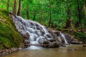 Beautifule Waterfall in Sa Nang Manora Forest Park, Phang Nga, Thailand
