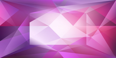 Abstract crystal background with refracting light and highlights in purple colors