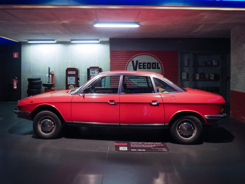 Vintage NSU RO 80 1966 car at Turin car museum in Turin