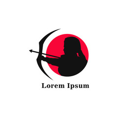 Archery Logo Design Template. Vector Illustration